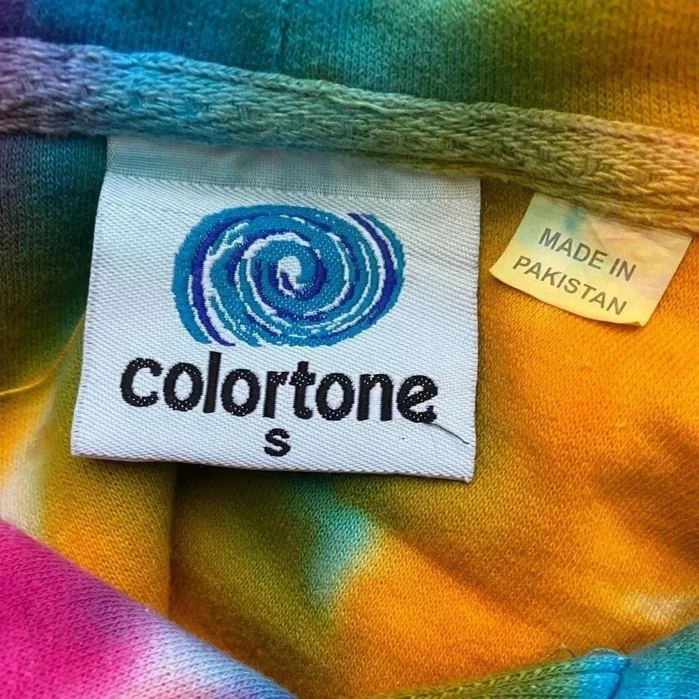 COLORTONE | Vibrant Tie & Dye Colortone Hungover Hoodie Size S (NWOT) - Picture 9 of 10